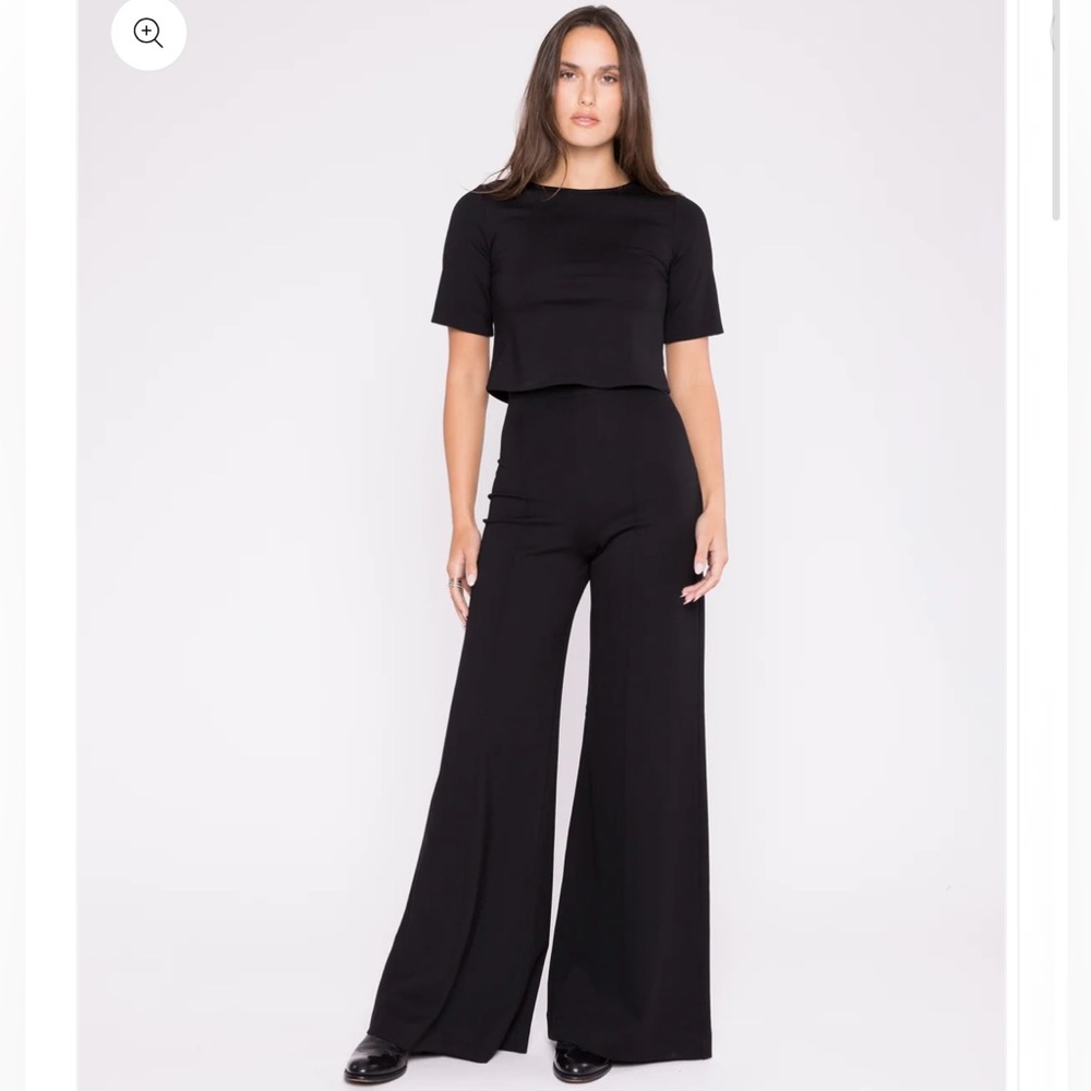 Elegant Black Wide Leg Jumpsuit